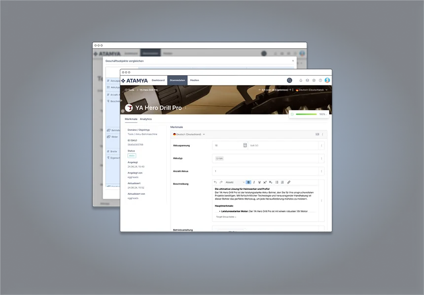 ATAMYA PIM redesign – UX/UI and product design case study by Jacobo Villegas, Dortmund