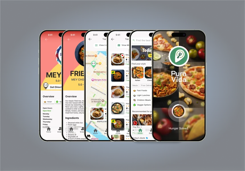 Pura Vida App – UX/UI design case study by Jacobo Villegas, dish discovery mobile app